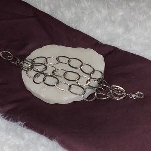 Retired Silpada 3 Strand Sterling Link Bracelet